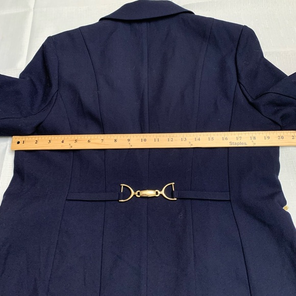 🎅 ELIE TAHARI One Button Blazer Mazarine Navy 100% Wool NWT $495 14 - Picture 16 of 16